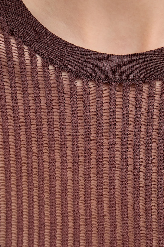 Sisley sweter 1JCQM105T brązowy