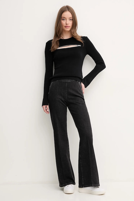 Sisley pulóver 16CYM105U fekete SS25