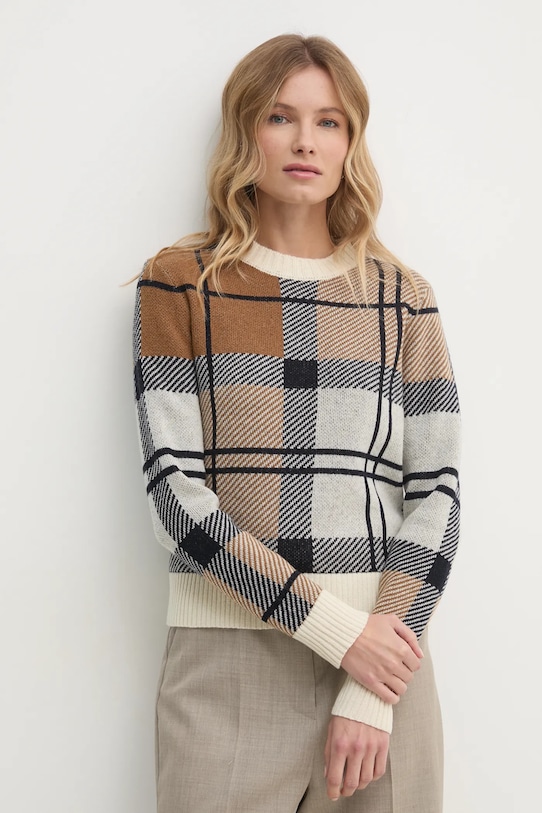 Barbour pulover de lana grosime medie maro LKN1599MI11