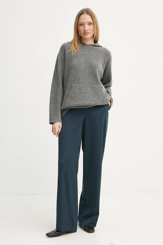 Шерстяной свитер Theory O1111727 серый SS25