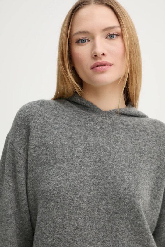 Шерстяной свитер Theory серый O1111727