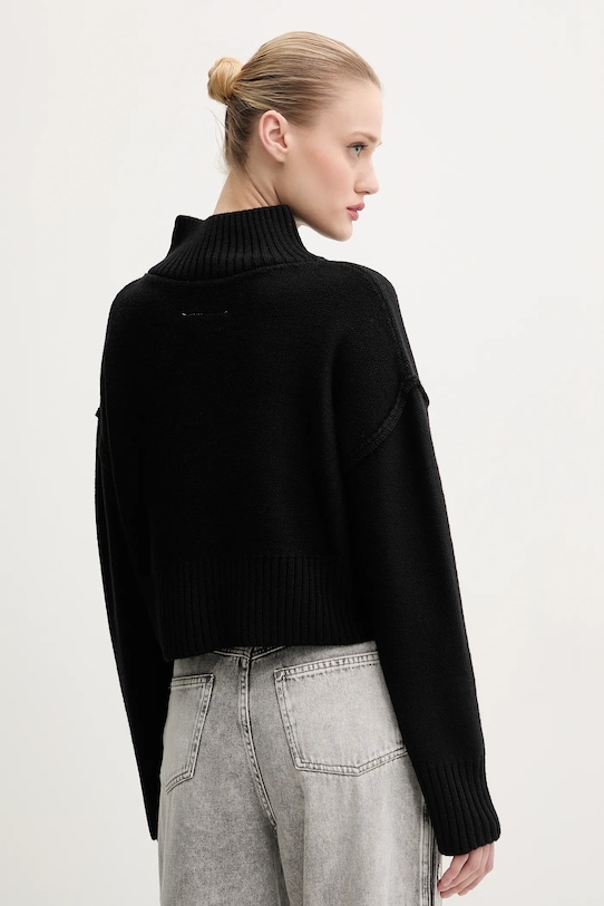 Îmbrăcăminte MM6 Maison Margiela pulover de lana S52HA0285.M13044 negru