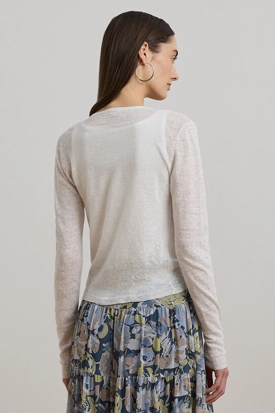 Ленена жилетка Lauren Ralph Lauren 200963665 бял SS25