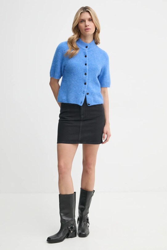 Gestuz kardigan wełniany 10910034 fioletowy SS25