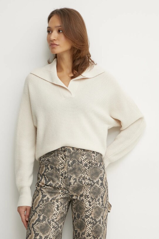 Шерстяной свитер MAX&Co. шерсть бежевый 2516361021200