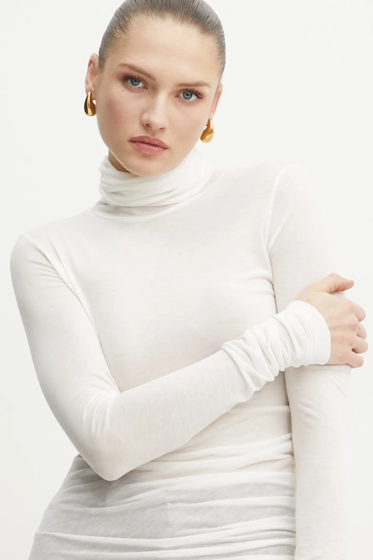 MAX&Co. longsleeve din amestec de lână bej 2516941041200