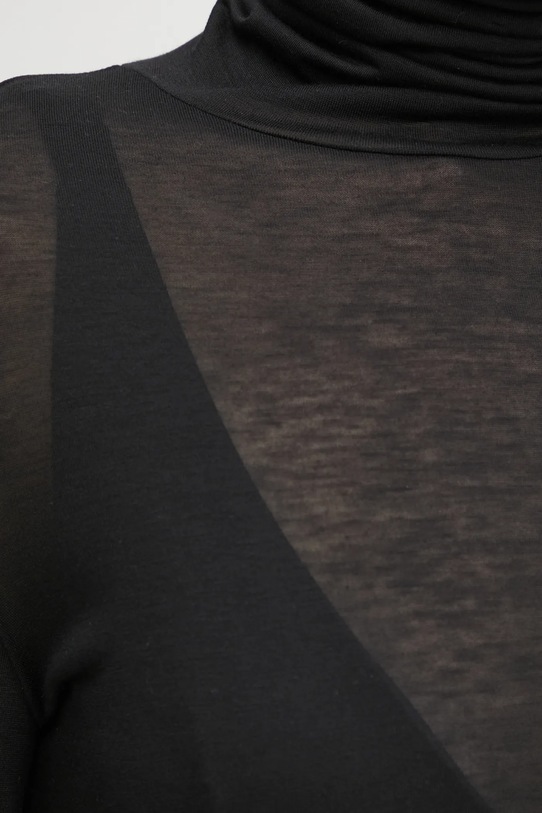 Tričko s dlouhým rukávem s příměsí vlny MAX&Co. 2516941041200 černá