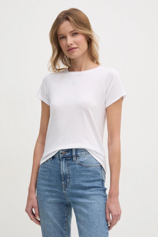 Dkny t-shirt bawełna biały DJ4T1346