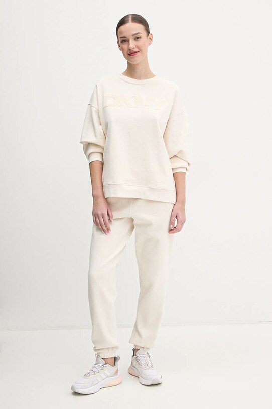 Dkny bluza DP5T1140 beżowy SS25