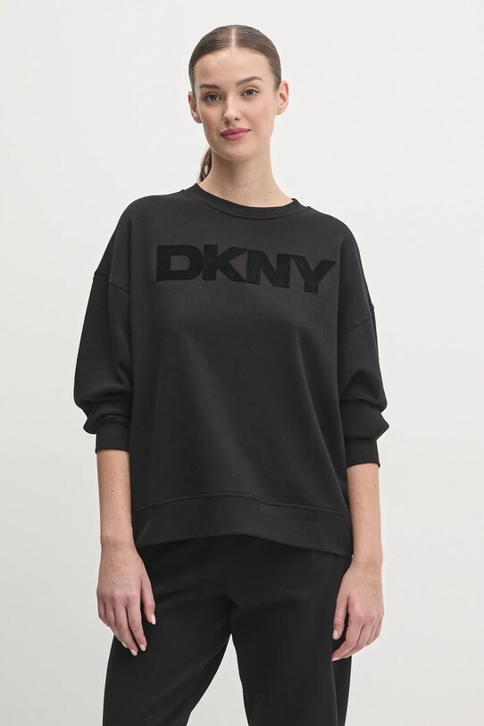 Dkny bluza aplikacja czarny DP5T1140