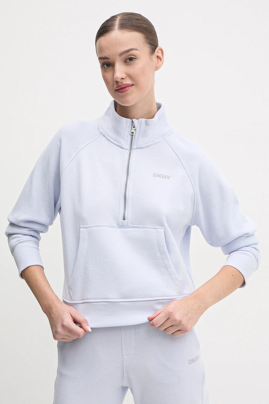 Mikina Dkny bavlna modrá DP5T9993