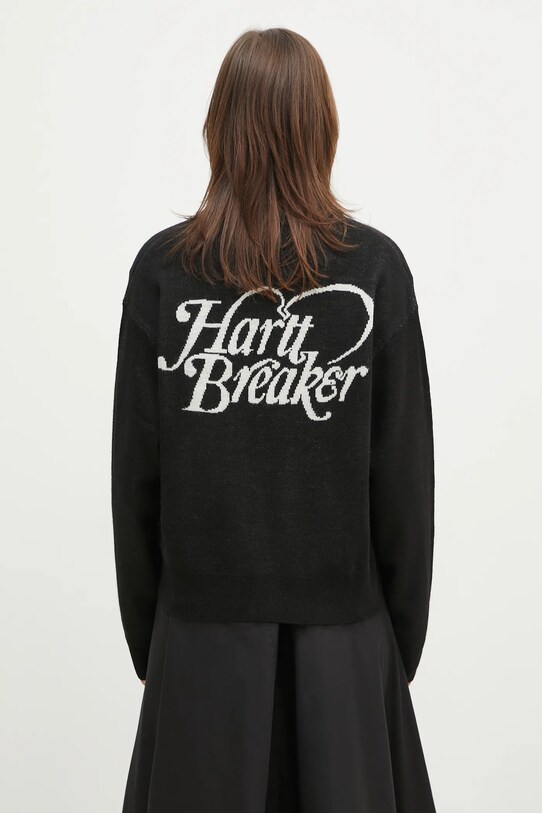 Odzież Carhartt WIP kardigan z domieszką wełny Harttbreaker Cardigan I034390.K02XX czarny