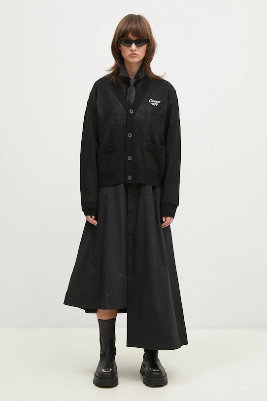 Carhartt WIP cardigan con aggiunta di lana Harttbreaker Cardigan I034390.K02XX nero