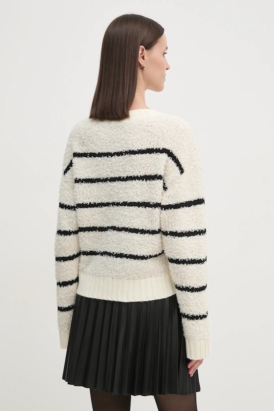 Светр з домішкою вовни OUI 90615 бежевий SS25