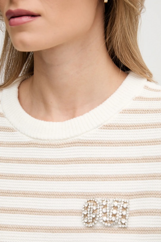 Bavlněný svetr OUI 93311 béžová