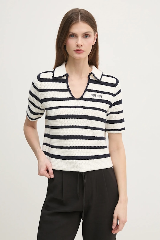 OUI pulover de bumbac bej 91946