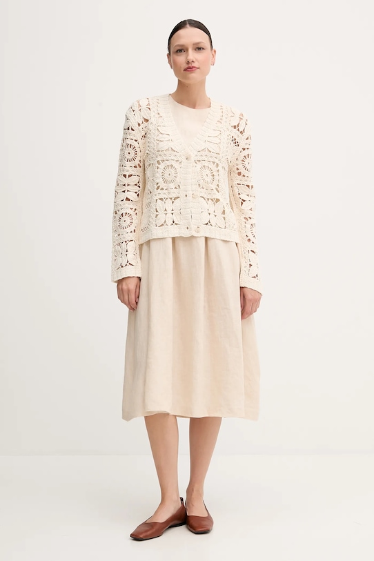 OUI kardigan 92841 beżowy SS25