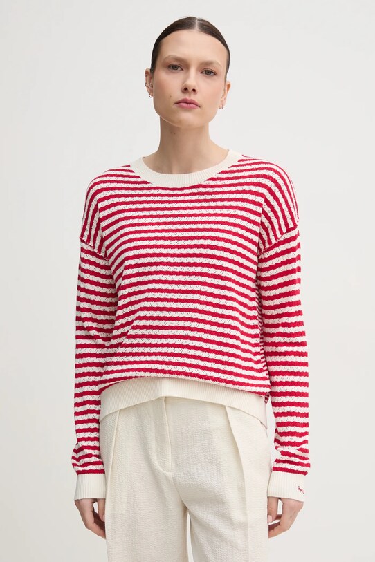 Pepe Jeans pulover POPPY subtiri rosu PL702278