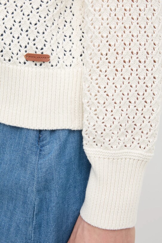 Pepe Jeans cardigan din bumbac OLGA CARDIGAN PL702281 bej