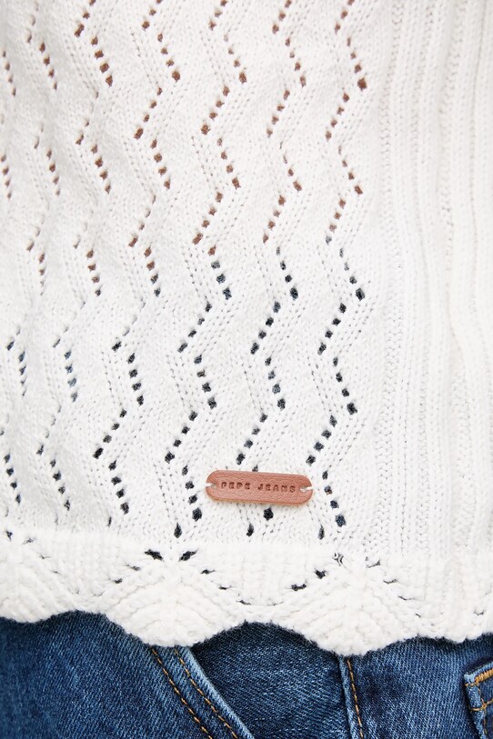 Pepe Jeans pulover de bumbac OLYA SWEATER PL702288 bej