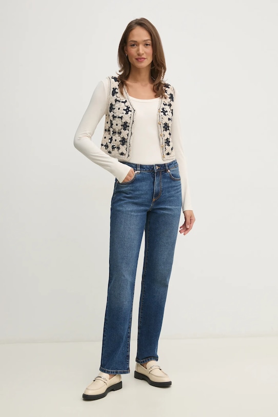 Pepe Jeans kamizelka OLIVIA PL702292 beżowy SS25