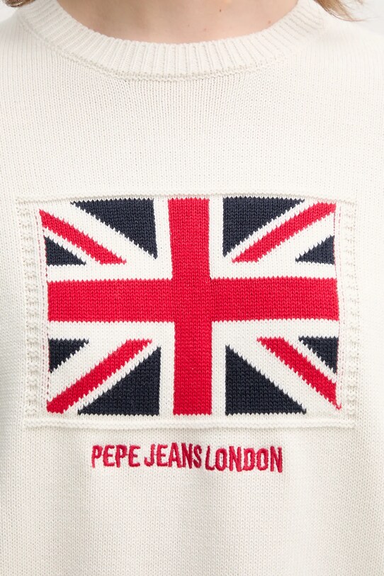 Бавовняний светр Pepe Jeans NUNA PL702293 бежевий