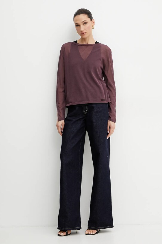 Pinko sweter 105153.A2LS fioletowy SS25