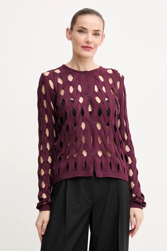 Pinko kardigan pozostałe fioletowy 105191.A2LW