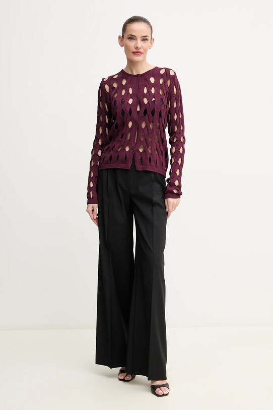 Pinko kardigan 105191.A2LW fioletowy SS25