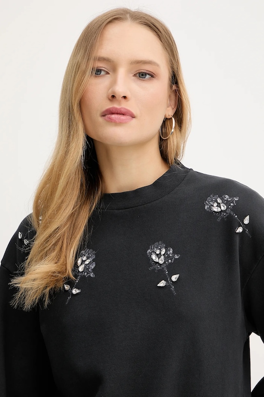 Bavlněná mikina Pinko REIMAGINE by Patrick Mcdowell černá 105084.A2K3