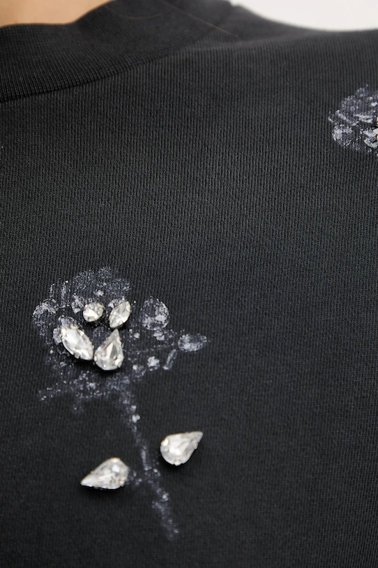 Bavlněná mikina Pinko REIMAGINE by Patrick Mcdowell 105084.A2K3 černá