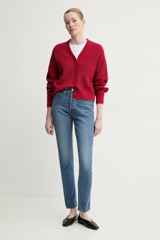 Levi's kardigan SNOWFLAKE CARDIGAN A8728 czerwony SS25