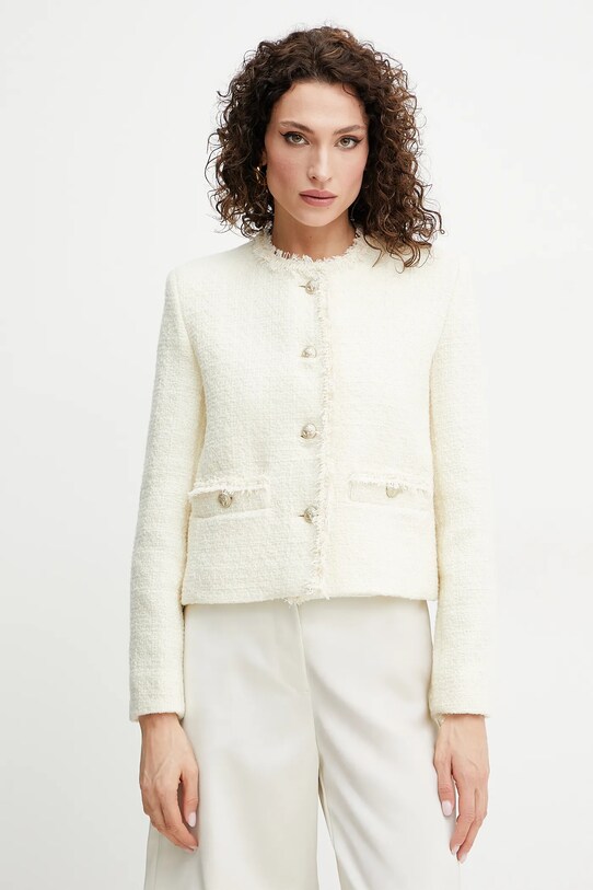 Weekend Max Mara giacca in lana tessuto beige 2515041061600