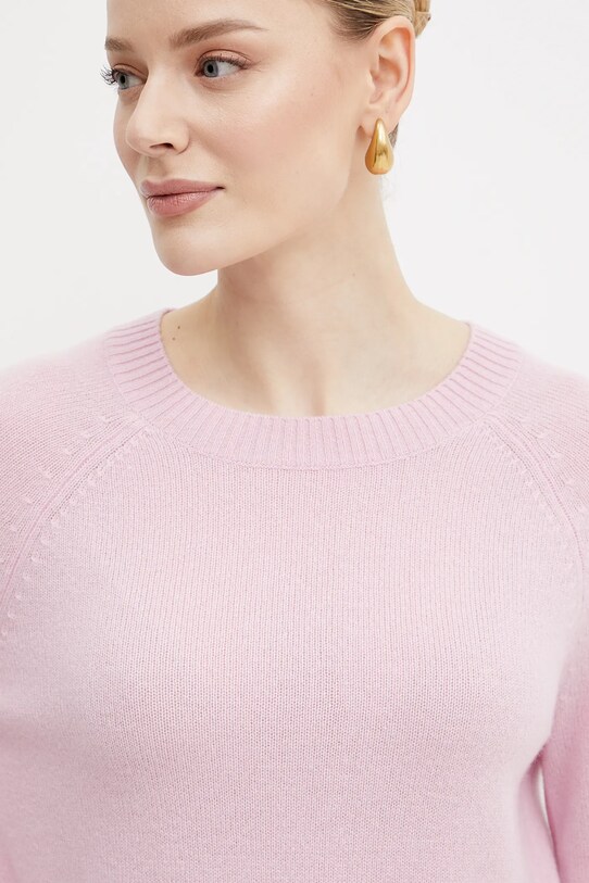 Weekend Max Mara sweter kaszmirowy różowy 2515361021600