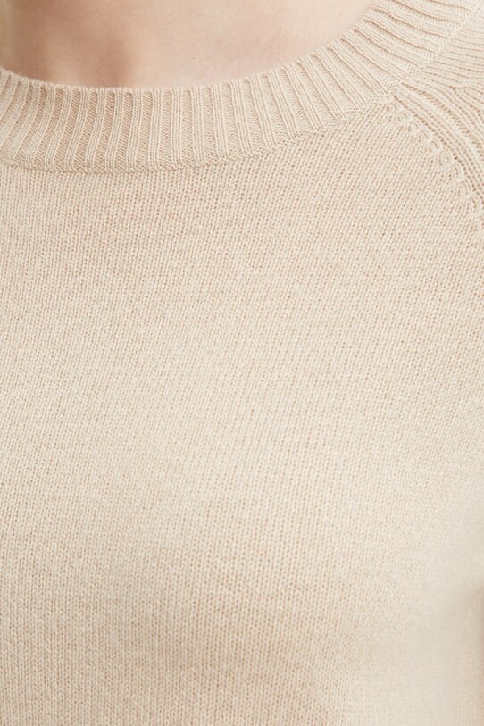 Weekend Max Mara sweter kaszmirowy beżowy 2515361021600