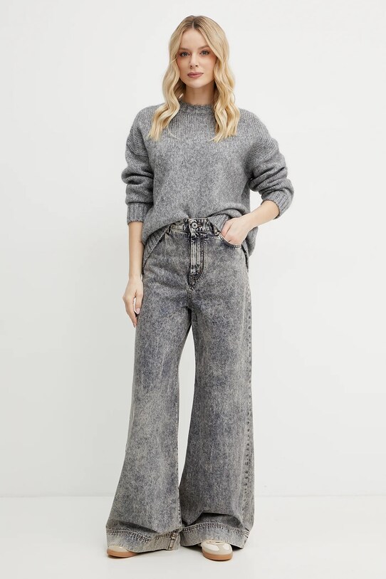 Svetr z vlněné směsi Weekend Max Mara 2515361091600 šedá SS25