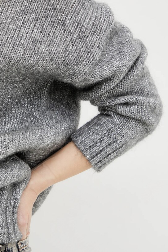 Svetr z vlněné směsi Weekend Max Mara 2515361091600 šedá