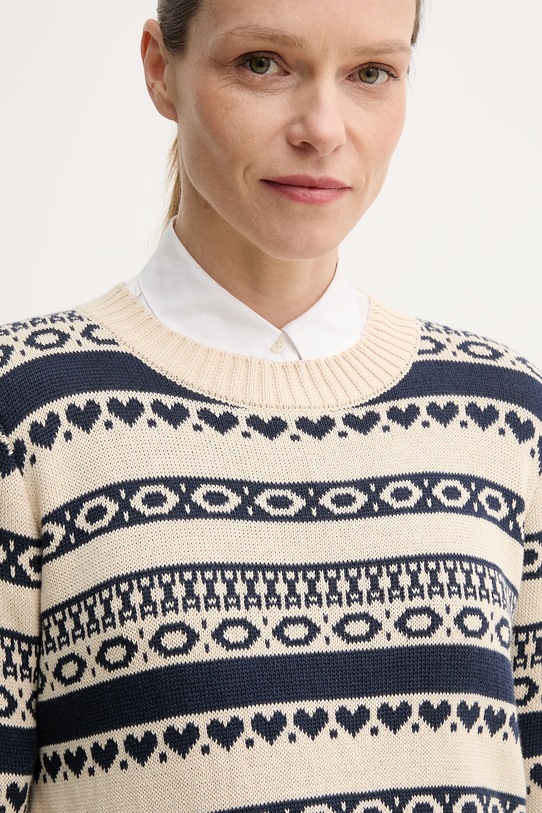 Weekend Max Mara sweter bawełniany 2515361251600 granatowy