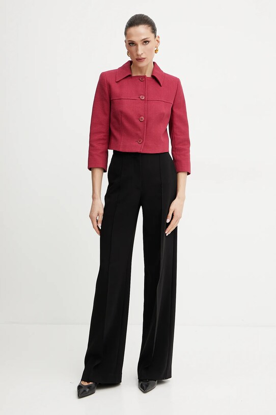 Бавовняний піджак Weekend Max Mara 2515041016600 бордо SS25