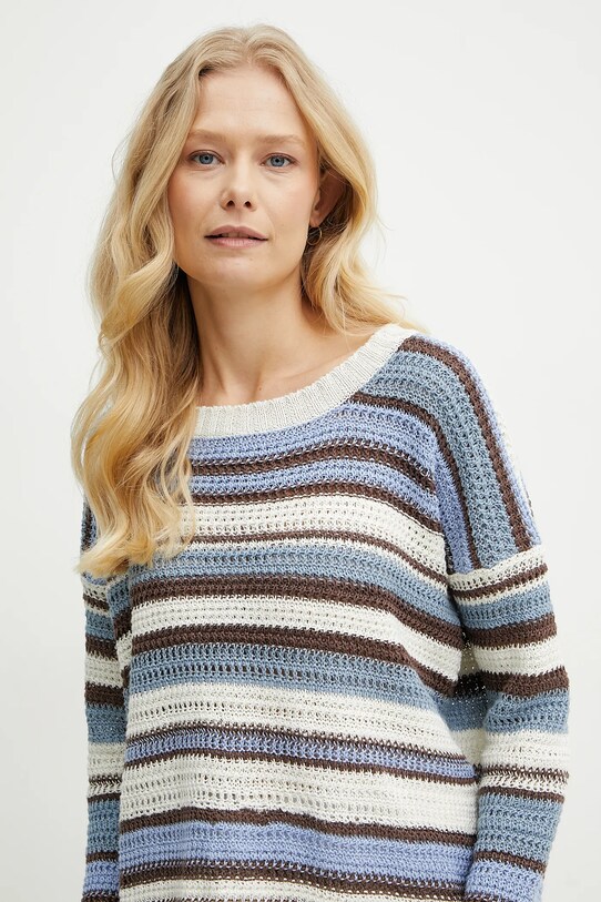 Weekend Max Mara sweter lniany multicolor 2515361132600