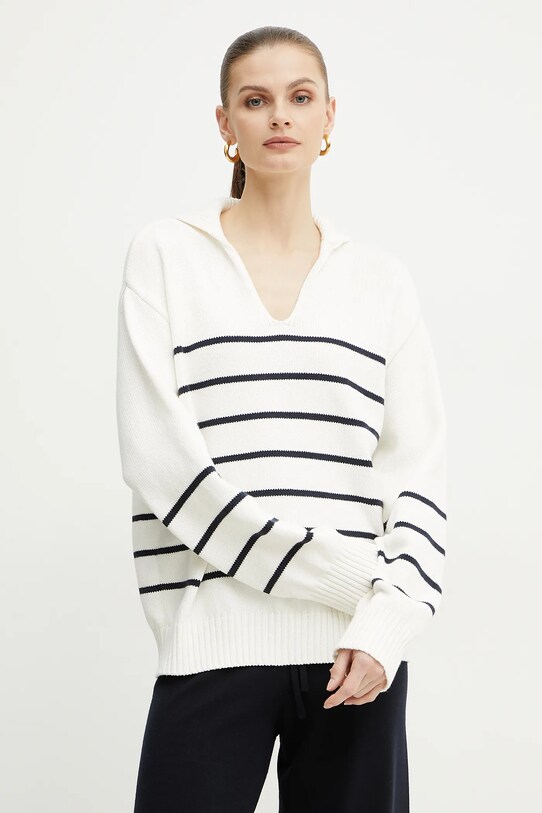 Max Mara Leisure pulóver mintás fehér 2516361087600