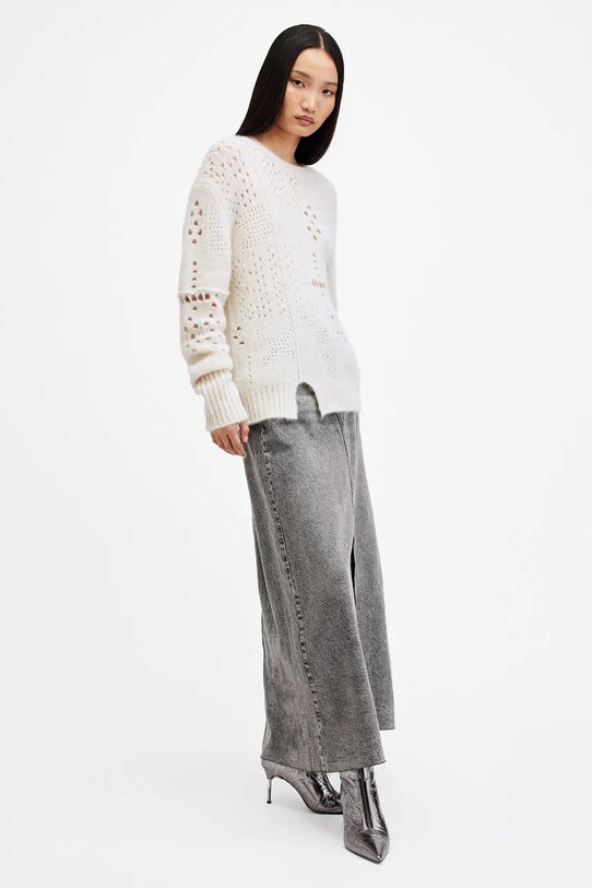 Вовняний светр AllSaints WINNIE білий W111KB