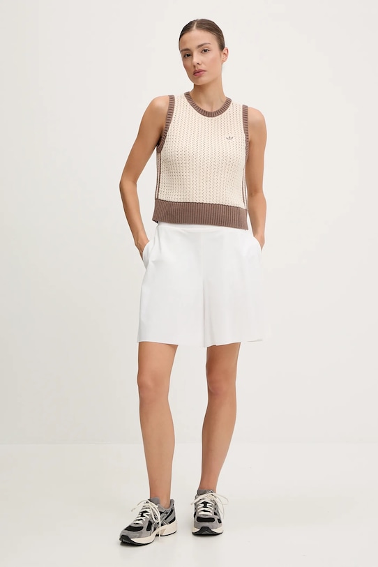 adidas Originals vestă KNITTED VEST JD0904 bej SS25