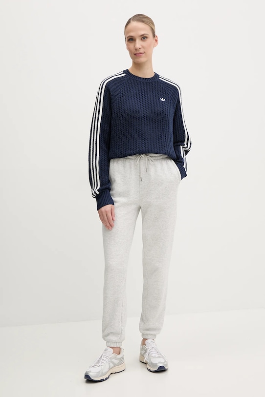 Sveter adidas Originals KNITTED CREW JD0906 tmavomodrá SS25