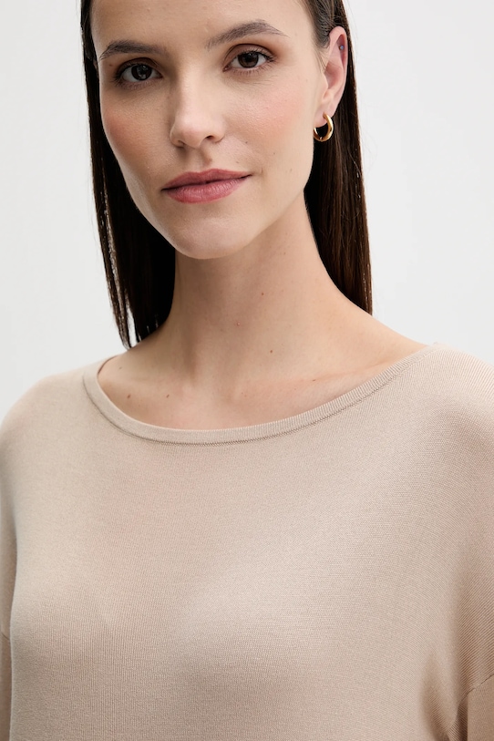 Πουλόβερ United Colors of Benetton μπεζ 103VD10AV