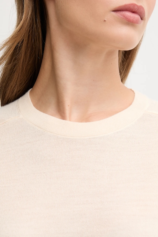 United Colors of Benetton sweter wełniany 11AHD10CV beżowy