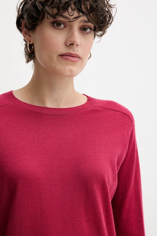 United Colors of Benetton sweter wełniany różowy 11AHD10CV