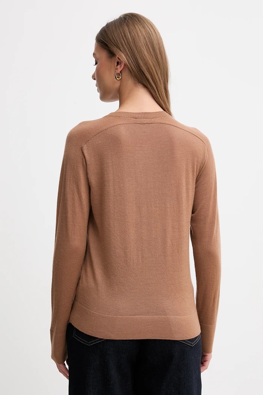 Odzież United Colors of Benetton sweter wełniany 11AHD10CV brązowy