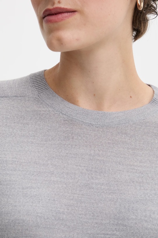 United Colors of Benetton sweter wełniany szary 11AHD10CV