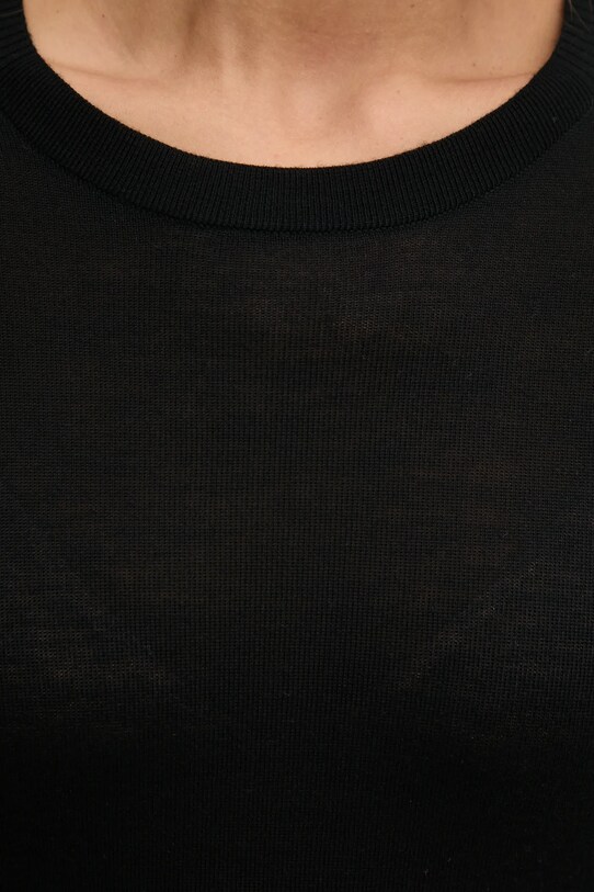 United Colors of Benetton pulover de lana 11AHD10CV negru